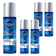 NIVEA 妮維雅 男士水活保濕精華水 2X高涵水玻尿酸+深海巨藻 水潤透亮, 150ml, 5瓶