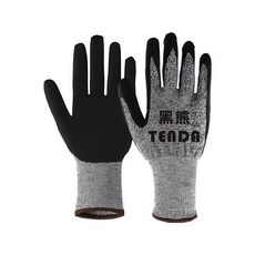 Tenda 黑熊 防割 止滑手套, M, 1雙, 灰色