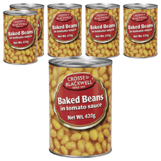 CROSSE&BLACKWELL 茄汁焗豆 420g, 英式早餐經典菜色, 英國原裝進口, 6罐