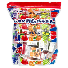 MARUKAWA 丸川 綜合水果口味口香糖, 50小盒入, 經典水果香, 五種綜合口味, 325g, 1袋