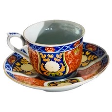 美濃燒 佐和陶瓷 繪金杯盤組, 陶瓷 日本產, 深藍色, 1組