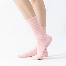 PORA BELLA 素色螺紋瑜珈襪 女款 YG007，舒適防滑，多色可選, 30 x 15 x 2cm, 粉色