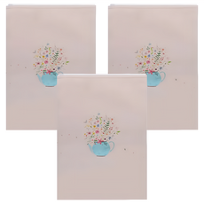 E.City 花色霧面密封拉邊衣物收納袋組 Set 3, 35 x 24cm, 棕色, 1組