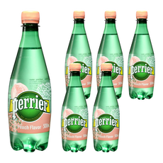 PERRIER 沛綠雅 氣泡天然礦泉水-水蜜桃口味, 500ml, 6瓶