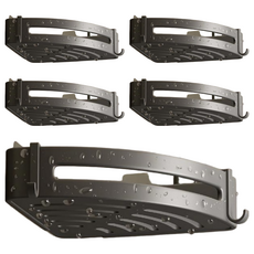 太空鋁置物架 三角籃 灰色/黑色 附免釘膠x1 掛鉤x2螺絲x4, 5個