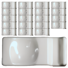 大同TATUNG磁器方型筷匙架20入組 簡約餐桌收納, 白色, 1組