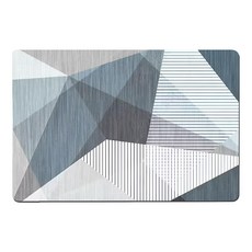 軟式科技絨吸水防滑地墊, 北歐幾何 多色, 1個