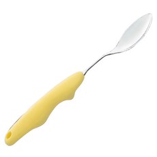 Aoyoshi 青芳 日本製 輕巧可彎餐具 湯匙 40g, 可彎餐具湯匙, 黃色 + 銀色, 1支