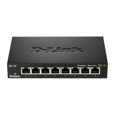 D-Link 友訊科技 EEE節能桌上型網路交換器 DGS-108 8埠 10/100/1000Mbps 非網管型交換器, 1個