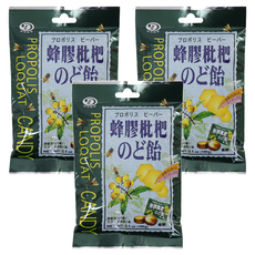 綠得製菓 蜂膠枇杷喉糖, 100g, 3盒