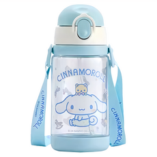 Cinnamoroll 大耳狗喜拿 雙蓋便攜兒童水杯, 大耳狗 透明色 + 藍色, 520ml, 1個