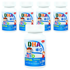 good Life 得意人生 兒童DHA 魚油嚼錠, 60顆, 800mg, 5罐
