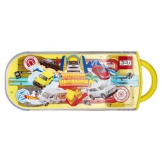 Skater 銀離子兒童餐具三件組, 湯匙 + 叉子 + 筷子 + 收納盒, 多美車, 1組