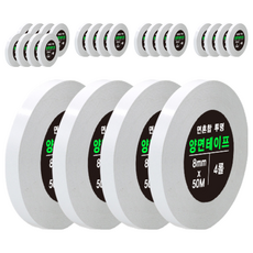 DADA 高黏度棉紙雙面膠帶, 透明, 24捲