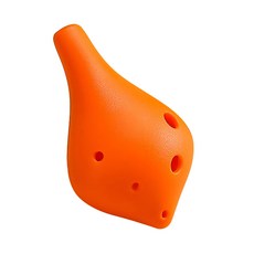 6孔中音C調塑膠陶笛套裝 耐摔樹脂 附收納袋/掛繩/教材/擦布, 橙色, 1組