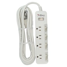 iPlus 保護傘 延長線 5開關4座3孔 SH1204, 4.5m, 延長線 白色, 1條