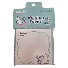 CARD LOVER 信的戀人 沒煩惱的小狗便簽本, 清涼一下, 2本, 1組