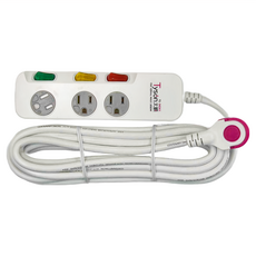 Tyson 太順電業 3孔4切安全延長線組 15A 125VAC MAX 1650W VCTF雙絕緣線材 防範火災過載保護, 4.5m, TS-343KS, 1組