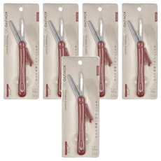 KOKUYO 國譽 ME 攜帶型剪刀, 滑開即用, 無蓋設計, 跑道紅, 5支