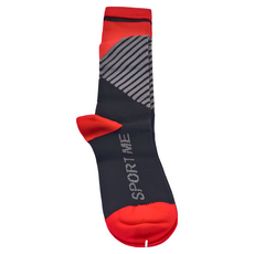 PORA BELLA 女款撞色條紋運動壓力襪, 黑色, X022