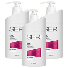 FARCOM 髮控 漾光護色滋養髮膜, 塔西堤梔子花護色成分, 染後受損髮質適用, 1L, 3瓶