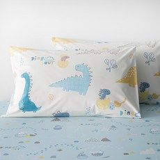 HOLA 和樂家居 恐龍狂想純棉長效防蟎枕套 400g