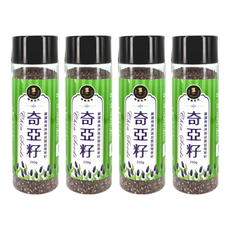 MR.JOHNSON 強森先生 奇亞籽 鼠尾草籽, 營養豐富 順暢保養 體內環保 保健首選 純素配方, 4瓶, 250g