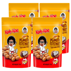 Koh-Kae 大哥 椰漿味花生豆, 外層酥脆, 每顆花生都飽滿香脆, 170g, 4包