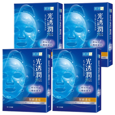 HADALABO 肌研 光透潤玻尿酸纖維緊緻面膜, 每片面膜含28ml精華液, 6片, 4盒