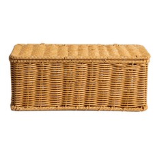 MYUMYU 沐慕家居 藤編電線收納盒 31.5 x 13 x 13cm 仿藤編, 1個