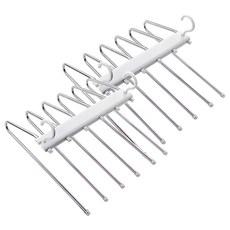 wellane 6層不鏽鋼伸縮摺疊收納褲架, 2個, 白色