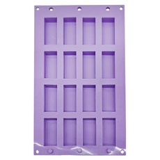 AHA 一法 16長方格矽膠模 食品級矽膠 台灣產 耐熱230度 耐冷負40度, 紫色, 1個