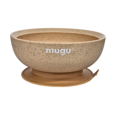 mugu 沐咕寶貝 小麥纖維防漏吸盤碗 450ml, 奶茶獅子王, 1個