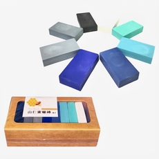 山仁 天然蜜蠟磚 藍天組 8色 安全無毒兒童蠟筆 積木造型蠟磚, 1盒