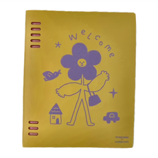 KOKUYO 國譽 TYAKASHA聯名8孔活頁本U罫 A5, 黃色, 1個