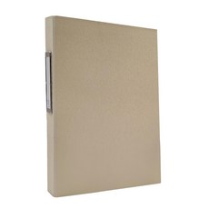 珠友文化 大強力夾 36盎司厚紙板 堅固耐用 一體成型 專利設計 附抽取式背卡 雨絲紋質感, 奶茶色, 1本