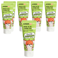 MOTHER-K K-MOM 植萃兒童蜂膠含氟牙膏 青蘋果星球 60g, 6條