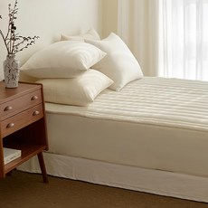 maatila 高密度水洗純棉飯店100織固定帶床墊, Cream Milk