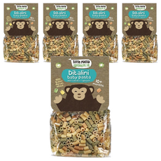 Little Pasta 帕斯達 Ditalini Baby Pasta 寶寶義大利麵 銅模壓製成型 無額外添加鹽和糖 添加維生素B1, 250g, 5包