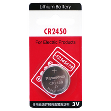 Panasonic CR2450 鈕扣電池, 1顆, 1入