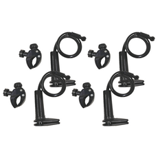 夾式吹風機架, PP 金屬材質, 底座長寬9x5cm, 全長26~57cm, 黑色, 4個