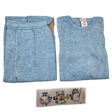 MI MI LEO TR台製保暖兒童套裝 + 冷撕燙印隨機浣熊膠膜組