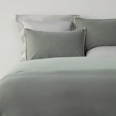 HOLA 和樂家居 艾禮思山形繡200織水洗棉被套, 綠色