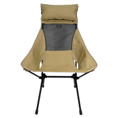 OWL CAMP 高背椅 頭枕加大版, 500D尼龍布 PU抗撕裂和防潑水處理, 7075 加厚航空鋁合金, ABS 耐磨防滑腳墊, 沙色, 1個