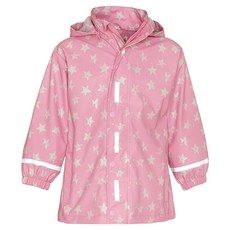 playshoes 超輕量可機洗連帽兒童雨衣外套-星星-粉色, 兒童雨具, 輕便舒適, 104, 1入