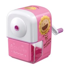 SIMBALION 雄獅奶油獅 自排式削鉛筆機, 五種粗細筆尖自由調整, 粉紅/白, 1個