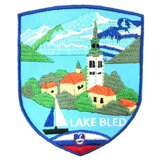 A-ONE 匯旺 斯洛維尼亞 布萊德湖 地標造型刺繡 NO.456 (約7.5 X 6公分) 台灣製, 彩色, 1個