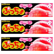UHA 味覺糖 噗啾 水蜜桃糖條, 50g, 3條