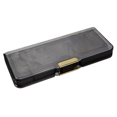 KUTSUWA 堅韌透明筆盒, 黑色, 1個
