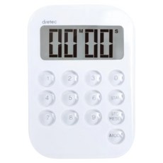 dretec 新果凍數字型電子計時器 白色, 1個, T-553WT